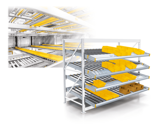 FLOW RACKS FOR BOXES